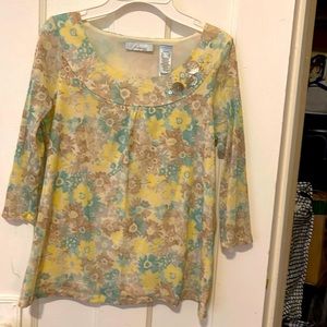 Ladies multicolored button embellished blouse by JH.Collectibles.size S.